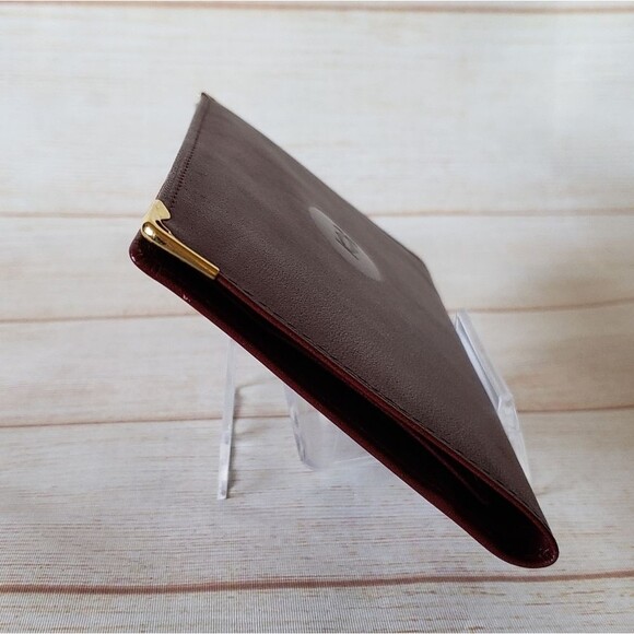 Cartier Vintage Leather Bifold Checkbook Wallet Designer Luxury Unisex - Picture 3 of 16